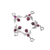Breloc Ingeras cu pietre semipretioase Ochi de tigru roz, 4-6mm, imagine 2