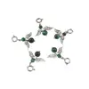 Breloc Ingeras cu pietre semipretioase Ochi de tigru verde, 4-6mm, imagine 2