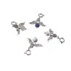 Breloc Ingeras cu pietre semipretioase Sodalit, 4-6mm, imagine 2