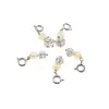 Breloc piatra semipretioasa Citrin si sfera cu Zirconiu, 6-8mm, imagine 2