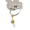 Breloc piatra semipretioasa Cristal de stanca si sfera cu Zirconiu, 6-8mm, imagine 4