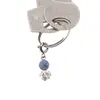 Breloc piatra semipretioasa Sodalit A+ si sfera cu Zirconiu, 6mm, imagine 4