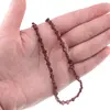 Colier cristale naturale Granat banuti 4mm si discuri fatetate 3mm, imagine 4