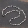 Colier cristale naturale Piatra lunii banuti 6mm si discuri fatetate 3mm, imagine 2