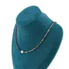 Colier Turmalina multicolora si Granat Rhodolit discuri fatetate 3mm si Perla de cultura 7mm cu elemente argintii, imagine 3