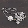 Semn de carte Floarea Vietii, Ying Yang, Cuart Titan Aura sfera 10mm, imagine 2