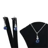 Set cercei cu agatatoare si pandantiv Piatra Lunii A+ si Kianit cu Argint 925, 5-8mm, imagine 3
