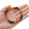 Bratara Carneol, Roca Vulcanica sfere si Hematit discuri pe elastic, 8-9mm, imagine 4