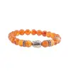 Bratara Carneol sfere si chipul lui Buddha pe elastic, 8mm, imagine 2