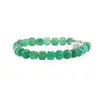 Bratara din cristale naturale Agat verde cuburi fatetate, 7mm, imagine 2
