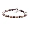 Bratara din cristale naturale Granat si Perle de cultura, 4-10mm, imagine 2