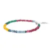 Bratara din Mix agate discuri fatetate, 4mm, imagine 2
