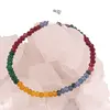 Bratara din Mix agate discuri fatetate, 4mm, imagine 3