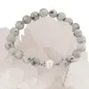 Bratara Jasp kiwi cu talisman argintiu si Perla de cultura pe elastic, 8mm, imagine 3