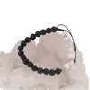 Bratara pentru barbati Howlit si Onix mat sfere pe nod culisant cu elemente argintii, 8mm, imagine 3