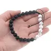 Bratara pentru barbati Howlit si Onix mat sfere pe nod culisant cu elemente argintii, 8mm, imagine 4