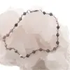 Bratara pentru glezna Turmalina multicolora sfere fatetate din metal antichizat, 4mm, imagine 3