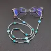 Colier / Snur pentru ochelari cu elemente din Sidef, albastru - 75cm, imagine 2