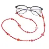 Colier / Snur pentru ochelari cu elemente din Sidef, rosu - 75cm, imagine 3