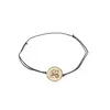 Bratara zodia Capricorn din inox pe snur, 15 x 15mm