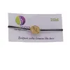 Bratara zodia Gemeni din inox pe snur, 15 x 15mm, imagine 3