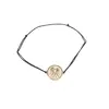 Bratara zodia Gemeni din inox pe snur, 15 x 15mm