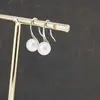 Cercei cu agatatoare Perle de cultura albe A+, 8mm, imagine 3