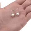 Cercei cu agatatoare Perle de cultura albe A+, 8mm, imagine 4