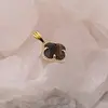 Pandantiv Ochi de tigru trifoi cu montura auriu, 18mm, imagine 2