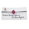 Bratara Therapy Agat roz trifoi cu montura argintie