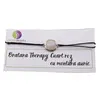 Bratara Therapy Cuart roz patrat cu montura aurie