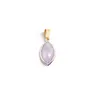 Pandantiv Ametist lavanda oval ascutit cu montura aurie, 22mm