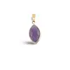 Pandantiv Ametist oval ascutit cu montura aurie, 22mm
