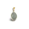 Pandantiv Aventurin oval ascutit cu montura aurie, 22mm