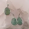 Set Cercei cu agatatoare si Pandantiv Aventurin oval cu montura argintie, 20mm, imagine 2