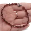 Bratara cristale naturale Granat banuti 4mm si discuri fatetate 3mm, imagine 3