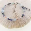 Bratara Discuri fatetate Mix cristale, Perle de cultura si Larimar sfera, imagine 2