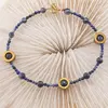 Bratara Lapis Lazuli si Safir cu sfere din inox, 2-4mm, imagine 2