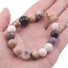 Bratara Opal roz, Lepidolit si Turmalina neagra sfere 10-12mm, imagine 3