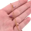 Bratara pentru glezna Mix cristale cu lant auriu, imagine 3