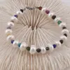 Bratara Perle de cultura albe turtite si mix cristale, 4-8mm, imagine 2