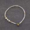 Bratara Piatra lunii, Citrin si Acvamarin discuri fatetate 2-4mm, imagine 2