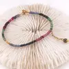 Bratara Rubin, Safir, Smarald si Turmalina discuri fatetate cu talisman auriu, 2-3mm, imagine 2