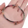 Bratara Rubin, Safir, Smarald si Turmalina discuri fatetate cu talisman auriu, 2-3mm, imagine 3