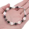 Bratara Turmalina neagra si Selenit sfere 6-8mm, Hematit 4mm, imagine 4
