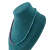 Colier Apatit sfere, Rubin sfere fatetate si Hematit auriu, 4mm, imagine 4