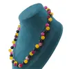 Colier confectionat manual cu Agate roz si galben mate, Onix mat sfere 8mm, imagine 3