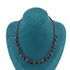 Colier Granat briolete si discuri fatetate, 3-10mm, imagine 3