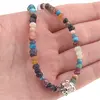 Colier Mix cristale discuri fatetate cu element argintiu, 3-5mm, imagine 5