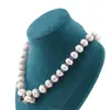 Colier Perle de cultura turtite si Tanzanit discuri fatetate, 4-11mm, imagine 4
